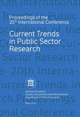 Sborník 20. mezinárodní konference: Současné trendy ve výzkumu veřejného sektoru 2016